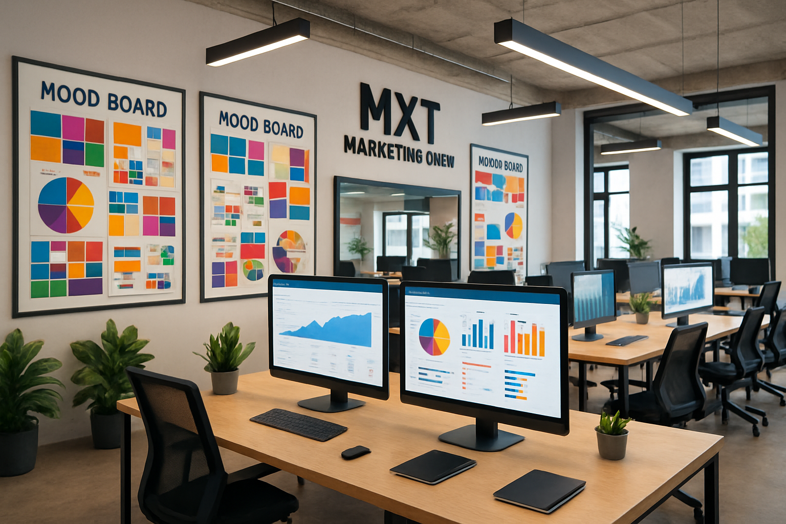 Modernes Büro der MXT Marketing GmbH